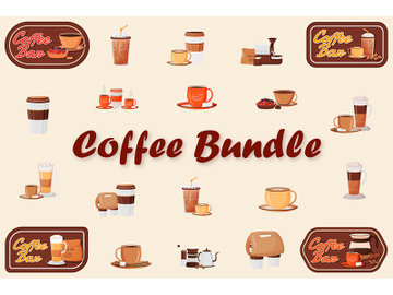 Coffee illustration bundle preview picture