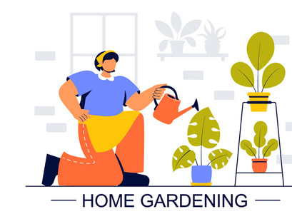 10 Home Gardening Illustration