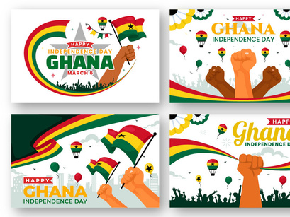 12 Ghana Independence Day Illustration