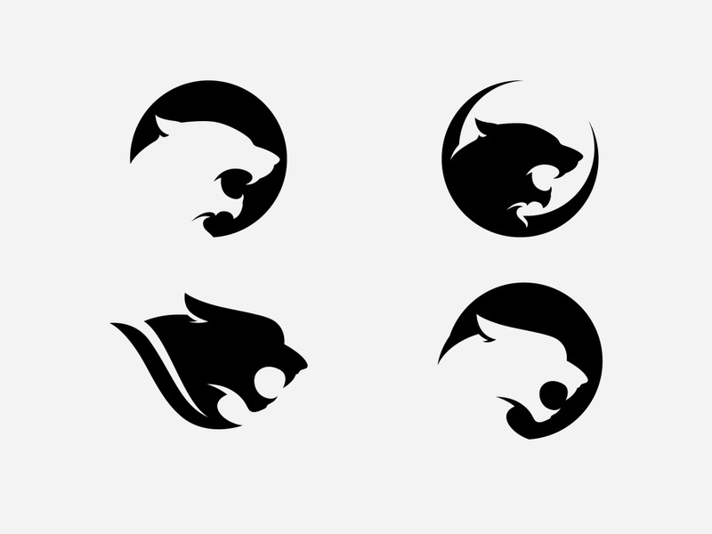 Panther logo vector on a white background