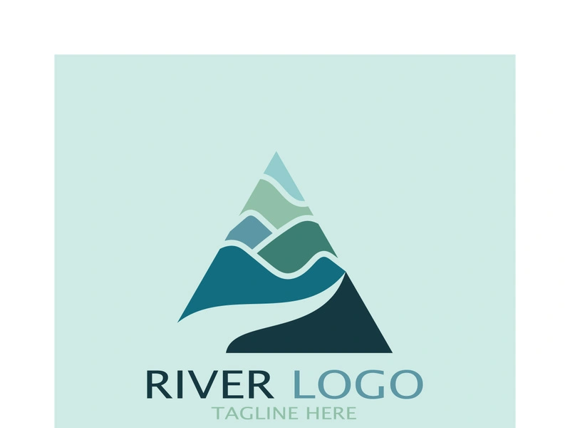 River Logo vector icon illustration design template