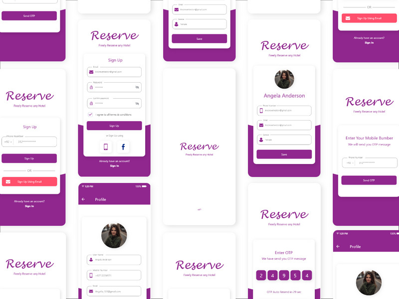 Reservation app design 1