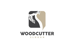 Ax Logo, Wood Cutting Tool Black Silhouette, Lumberjack Vector