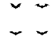 Bat silhouette logo.