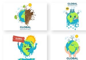 13 Global Warming Cartoon Illustration