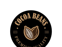 cocoa logo,cocoa bean,cocoa tree,cocoa branches and leaves,chocolate mix on white background,vintage,modern,simple,minimalist icon illustration template design vector