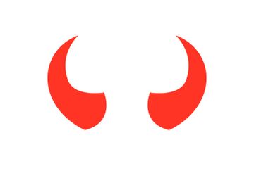 Devil horn red logo icon preview picture