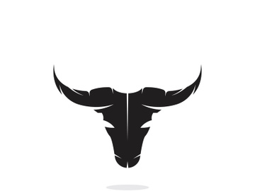 Retro vintage bull head horns logo. preview picture