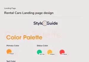 RentCar Landing Page Design UI | UX