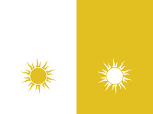 Creative sun concept logo illustration design template