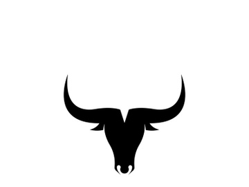 Retro vintage bull head horns logo. preview picture