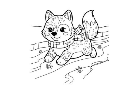 Cute fox getting vaccine vector illustration flat design