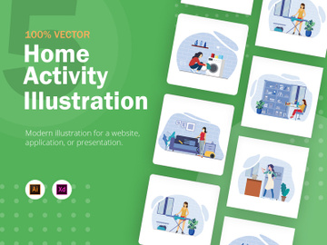 [Vol. 14] Home Activity - Landing Page Illustration preview picture