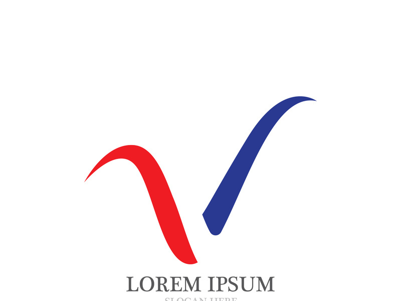 V  Logo Template vector icon illustration design