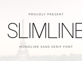 Slimline - Monoline Sans Serif Font preview picture