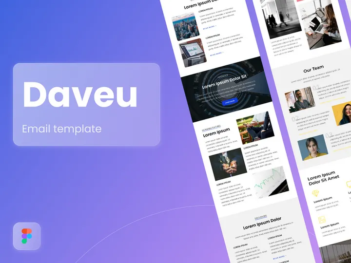 Daveu Email Newsletter Templates Figma