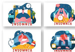 9 Insomnia Vector Illustration