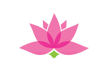 Stylized lotus flower icon vector preview picture