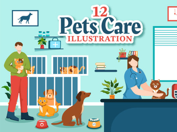 12 Pets Care Illustration preview picture
