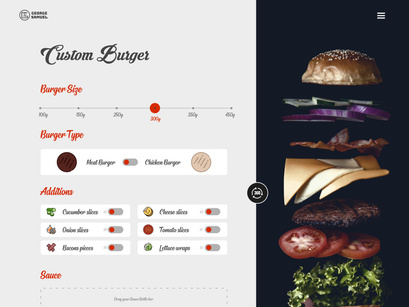 Customize your Sandwich | Daily UI challenge - Day 033/100