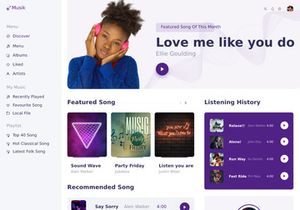Music Web App (XD)
