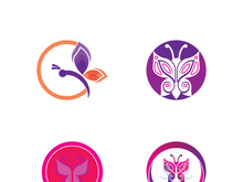 Butterfly logo icon vector design illustration