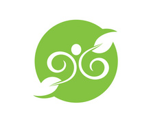 Vegan leaf green eco logo nature