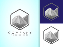 Mountain Logo. Mountain peak summit logo design