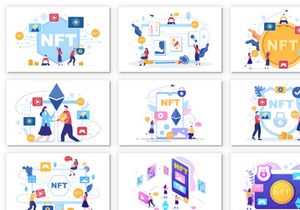 32 NFT Non Fungible Token Crypto Art Illustration
