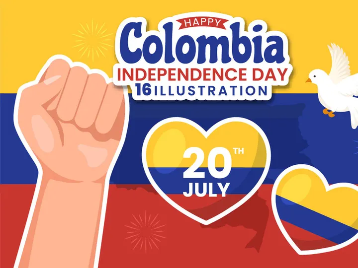 16 Colombia Independence Day Illustration