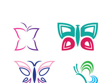 Butterfly logo icon vector design illustration