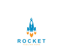 Rocket Logo Design template technology Design Concept, Creative Symbol