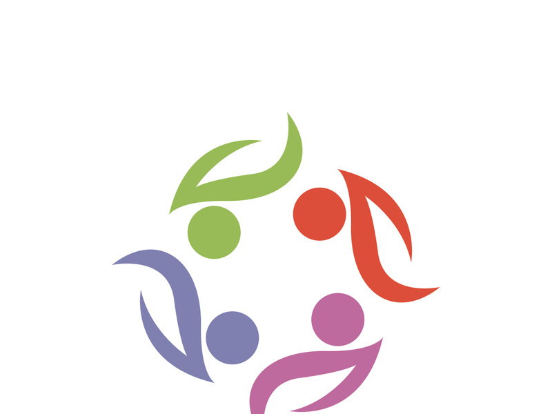 Community, network and social icon design template