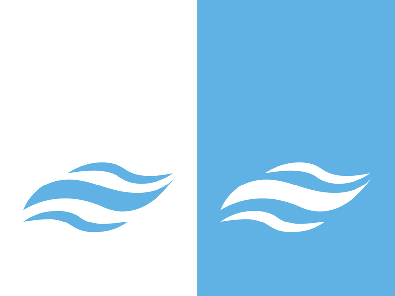 Wave beach vector illustration design logo