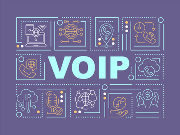VOIP survive word concepts purple banner preview picture