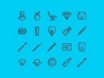 20 free dental icons preview picture