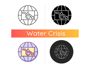 Water scarcity icon preview picture