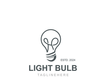 Light bulb creative lamp logo icon and business design bulb digital technology smart idea preview picture