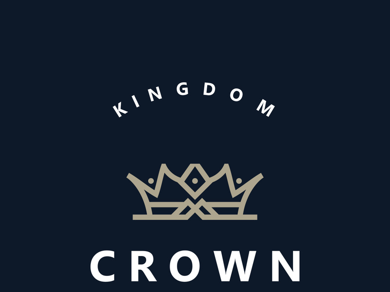 Premium style crown logo vintage abstract symbol. Royal king icon. Modern luxury brand element sign. Vector illustration