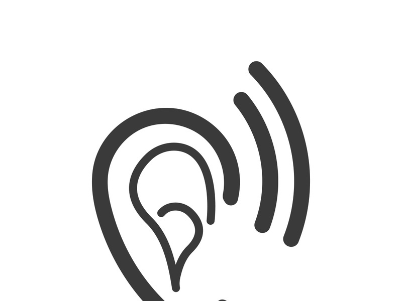 Hearing logo template and symbol vector icon design