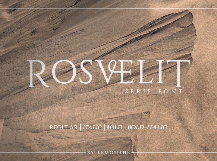 RosveliT Ligature serif font