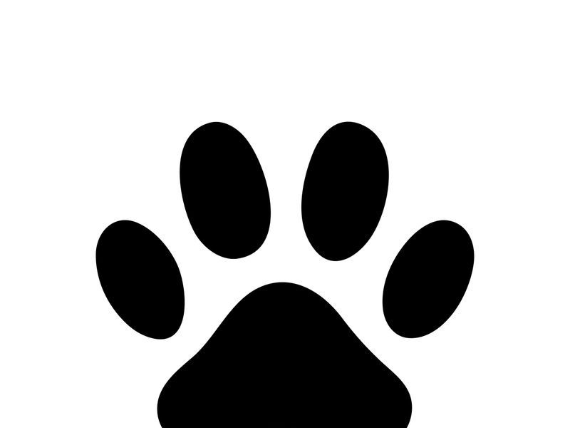 Minimal Dog Paw Print Logo