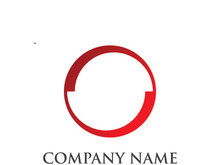 abstract red circle logo vector template