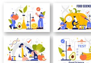 9 Food Science Laboratory Illustration