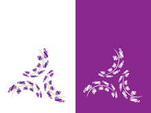 Fresh lavender flower logo vector flat design
