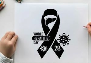 world hepatitis day awareness ribbon vector illustration