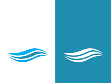 Wave beach vector illustration design logo