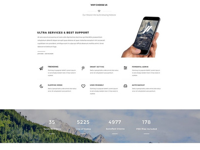 Maglic – One Page PSD Template