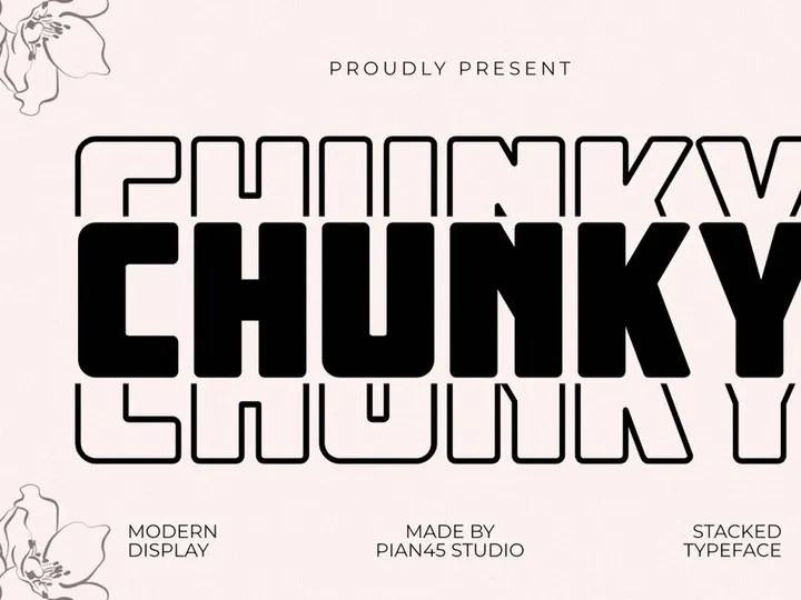 Chunky Stacked - Modern Display Font