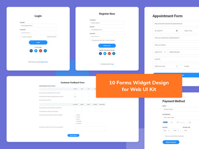 10 Forms Widget Design for Web-UI Kit